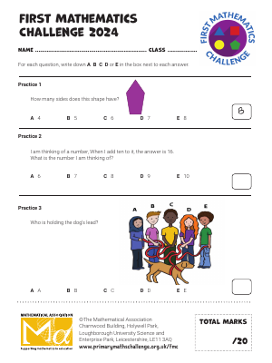 First Mathematics Challenge 2024 - K12 Math Contests